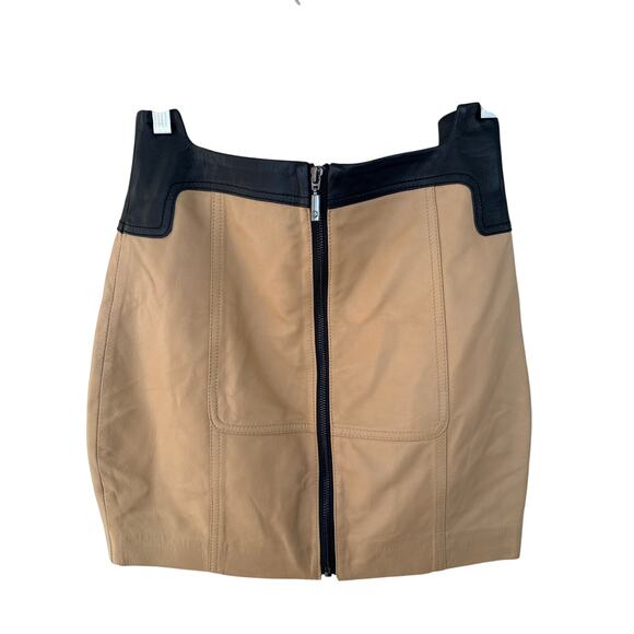 Stella + Jamie Galo Leather Mini Skirt Size Medium - Picture 2 of 5